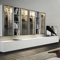 Contemporary TV wall unit LOUNGEwooden