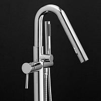 Bathtub mixer tap COLONNA 120 Chromefloor-mountedchromed metalbathroom