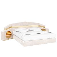 Double bed ISIScontemporaryupholsteredwith headboard