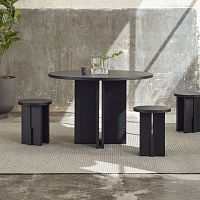 Contemporary table BARDIoakashwooden base