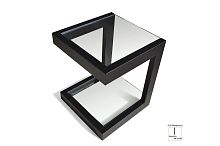 Contemporary side table LISAironlacquered metalstainless steel