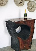 Contemporary side table SMALLpetrified woodrectangularhome