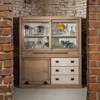 Traditional china cabinet HORLOGERwoodenglass