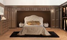 Double bed NORMAtraditionalwith upholstered headboardfabric