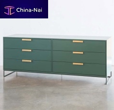Contemporary chest of drawers 6 DRAWER UNITwoodenbrasscustom