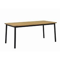 Contemporary dining table ELLE BELTteakaluminum baserectangular