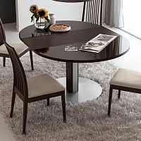 Contemporary table DEAlacquered woodroundoval