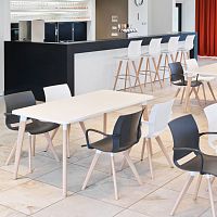 Contemporary table san_sirowood veneerHPLoak base