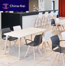 Contemporary table san_sirowood veneerHPLoak base