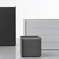 Contemporary bedside table TRAYwengelacquered woodrectangular