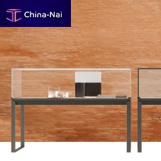 Contemporary sideboard table SIYIglassmetal baserectangular