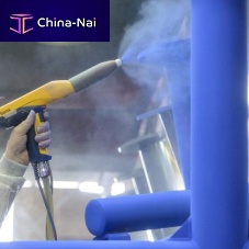 Steel powder coating for industrial applications