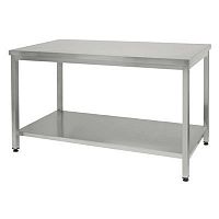 Stainless steel kitchen worktop CENTRAL TABLE commercialkitchensquare edge