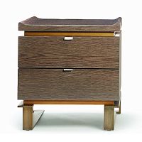 Contemporary bedside table PRINCETONwoodenrectangularwith drawer