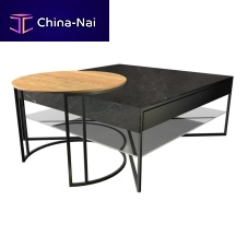 Contemporary coffee table CT 230glassnatural oakceramic