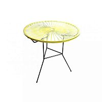 Contemporary dining table Merida tempered glasssteel baseround