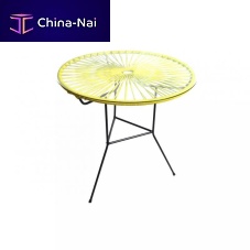 Contemporary dining table Merida tempered glasssteel baseround