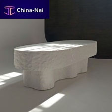 Contemporary coffee table MEDUSAengineered stoneengineered stone baseoval