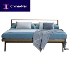 Double bed MATTIAcontemporarywith headboardwooden