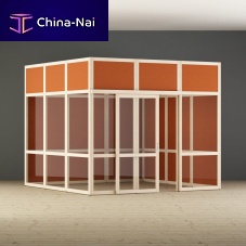 Fixed partition EUROPOROOMslidingglazedMDF