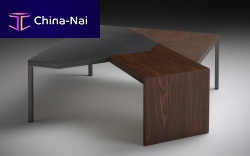 Contemporary coffee table ANGLEoakwalnutrosewood