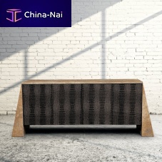 Contemporary sideboard BUTTERFLYwoodenleatherstone
