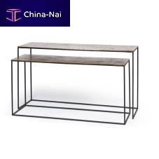 Contemporary console table TH376woodenmetal baserectangular