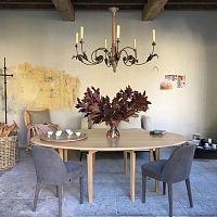Contemporary table DIANE TABLEoakoak baseoval