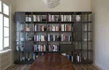 Contemporary shelf CAROLE & GEORGEsteelbrassglass