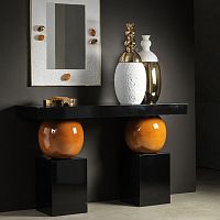 Contemporary sideboard table T2226lacquered woodlacquered wood baserectangular