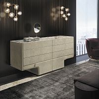 Contemporary chest of drawers DO leathermarblefiberglass