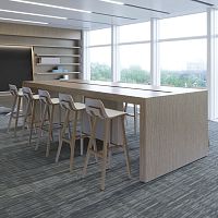 Contemporary table COMMUNITYwoodenwooden baserectangular