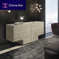 Contemporary chest of drawers DO leathermarblefiberglass