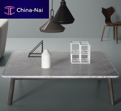 Contemporary side table RUMwalnutashmarble