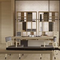 Contemporary shelf AVRAsucupirametalleather