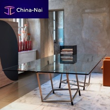 Contemporary table DTABILISATIONstainless steelstainless steel baserectangular