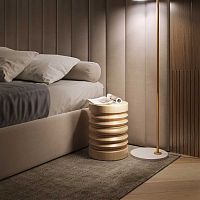 Contemporary bedside table ANGKOR oakwalnutmahogany