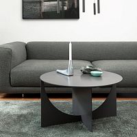Contemporary coffee table PICAL lacquered metallacquered metal baseround
