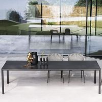 Contemporary table PLEIN AIR 006painted aluminumrectangularoutdoor