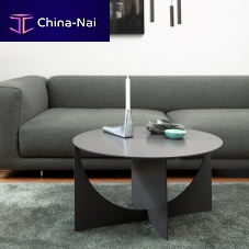 Contemporary coffee table PICAL lacquered metallacquered metal baseround