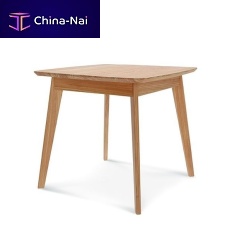 Contemporary table Carmenoakwooden baserectangular