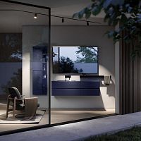 Contemporary bathroom cabinet NYmatte lacquered woodlacquered woodHPL