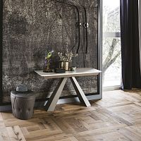 Contemporary sideboard table CONVIVIUM cementwalnutlaminate