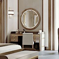 Contemporary dressing table Metropolwoodenleatherfabric