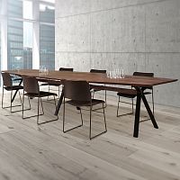 Contemporary table PAPILLONoakwalnutash
