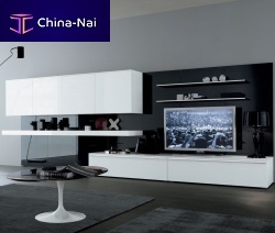 Contemporary TV wall unit TAOlacquered woodMade in Italyby Mauro Lipparini