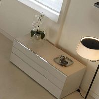 Contemporary chest of drawers SQUAREleatherupholsterednot specified