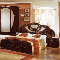 Double bed GIADAclassicwith headboardwooden