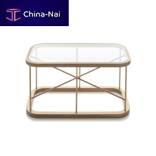 Contemporary coffee table TWIGGYglassoakrectangular
