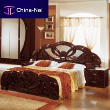 Double bed GIADAclassicwith headboardwooden